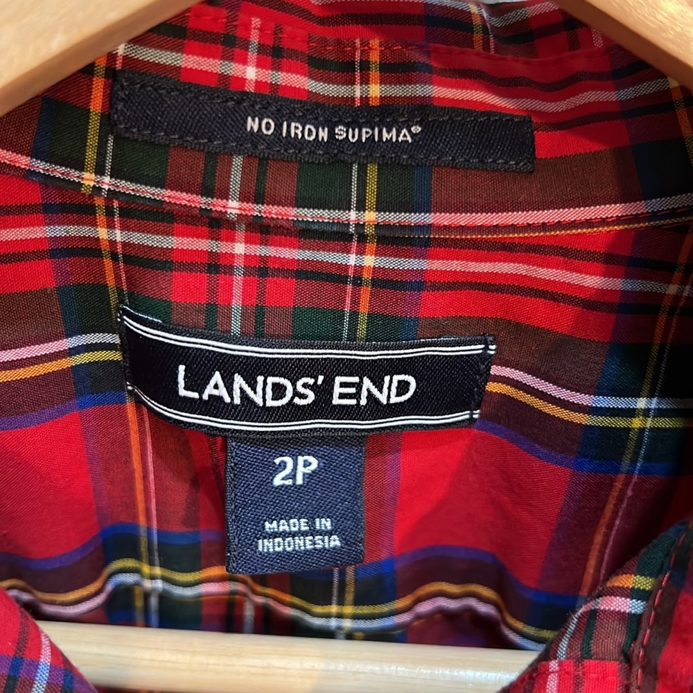 NWOT Lands’ End No Iron Supima button-front long sleeves shirt - Picture 6 of 14